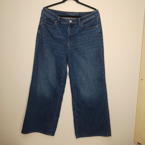 Wide Leg Jeans 14 P Women's Petite Chic Denim - Picture 1 of 4